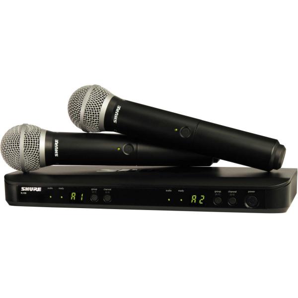Sistema Microfone Sem Fio Duplo de Mão BLX-288BR/PG58 J10 - Shure