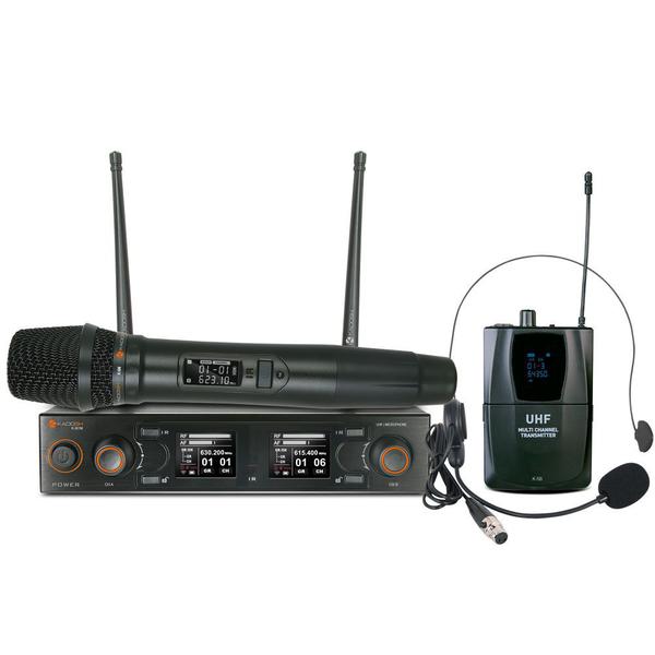 Sistema Microfone Sem Fio Vocal e Headset KDSW-502C - KADOSH