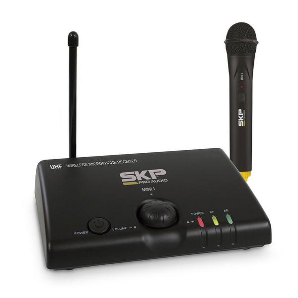 SKP Microfone MINI-I Base + 1 Microfone Mao UHF S/ Fio - Mas Sul Digital