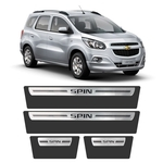 Soleira Chevrolet Spin 2012 A 2020 Protetor De Portas Aço Escovado Premium Grafia Personalizada