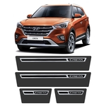 Soleira Hyundai Creta 2016 A 2020 Protetor De Portas Aço Escovado Premium Grafia Personalizada