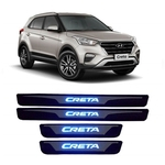 Soleira Led Hyundai Creta 2017 A 2020 Protetor De Portas Aço Inox Iluminação Personalizada