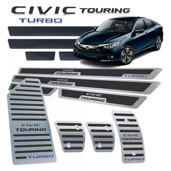 Soleira Vinil Pedaleira Manual Descanso Civic Touring 17/19 - Jr
