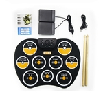 SOLO SD-40 Kit de Bateria Portátil Roll Up Drum Set Eletrônico USB Alimentado com Pedais Baquetas Cabo USB para Estudantes Crianças
