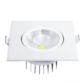 Spot LED Embutir Quadrado 6W Blumenau 3000K Luz Amarela - Branco