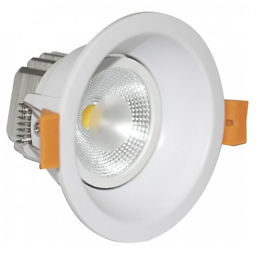 Spot LED Embutir Recuado Redondo 8W Blumenau 3000K Luz Amarela