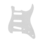 SSS 11-Buraco Guitarra Elétrica Strat Pickguard Backplate Tampa Da Cavidade para American Standard Guitarra Prata