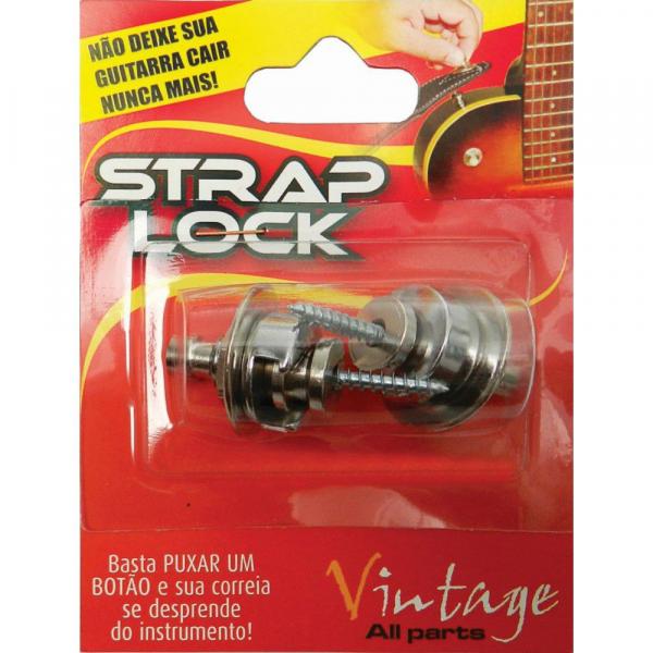 Strap Lock Trava Correia Guitarra Violão Baixo Prata Basso - Basso Strap