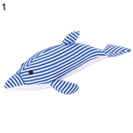 Stripe Dolphin Shape Sound Squeaky Squeaker Pet Dog Chew Teeth Cleaning Play Toy