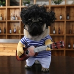 Stripe Guitar Engraçado Pet Dog Cat Halloween Costume Party Festival Outfit Apparel