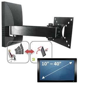 Suporte Articulável de Parede com 3 Movimentos para TV LCD de 10" a 40" - SBRP130 - BRASFORMA