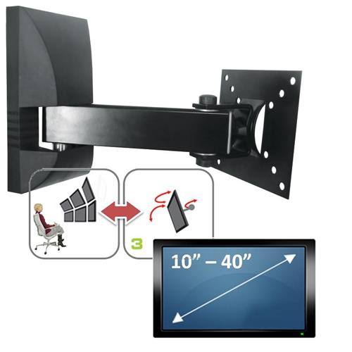 Suporte Articulável de Parede com 3 Movimentos para TV LCD de 10" a 55" - SBRP130 - BRASFORMA