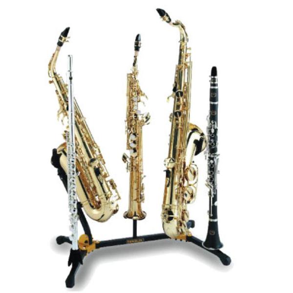 Suporte Duplo Combinado para Sax Alto - Tenor e Soprano- Flauta- Clarinete Hércules Ds538b - Hercules