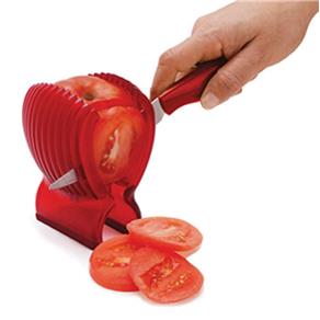 Suporte para Cortar Tomate de Plástico com Faca