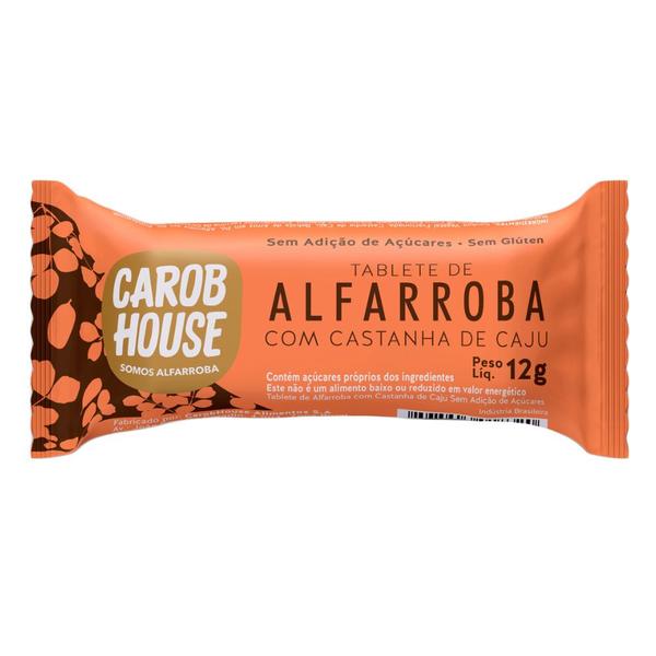 Tablete de Alfarroba com Castanha de Caju Carob House 12g