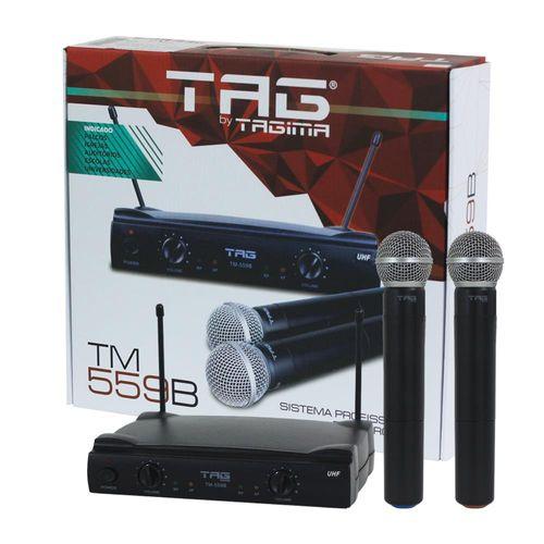 Tag Sound TM-559B Microfone Duplo Sem Fio de Mão Sistema UHF - Tagima
