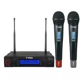 Tag Sound UHF TG-8802 Microfone Duplo Multi-Canal Sem Fio de Mão Sistema