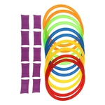 Tamanho Pequeno 10 Anéis E 10 Clipes Anel Twister Hopscotch Multi-color Jogo Ativo