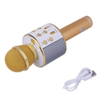 Tamanho WS858 sem fio Bluetooth Microfone de Alta Sensibilidade In¨ªcio KTV M¨²sica Jogando OneLine bate-papo microfone de karaok¨º