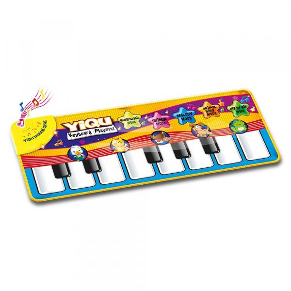 Tapete Musical Piano Educativo Infantil Divertido com Sons de Animais 73x29cm - Dm