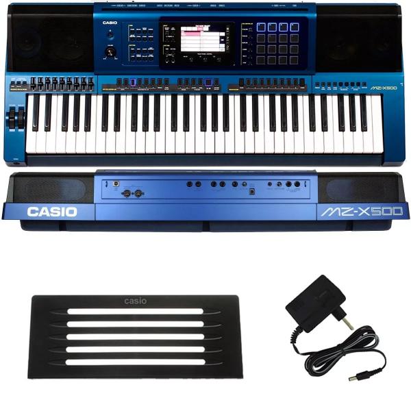 Teclado Casio Mzx500 Arranjador Musical 5/8 Azul Com Fonte