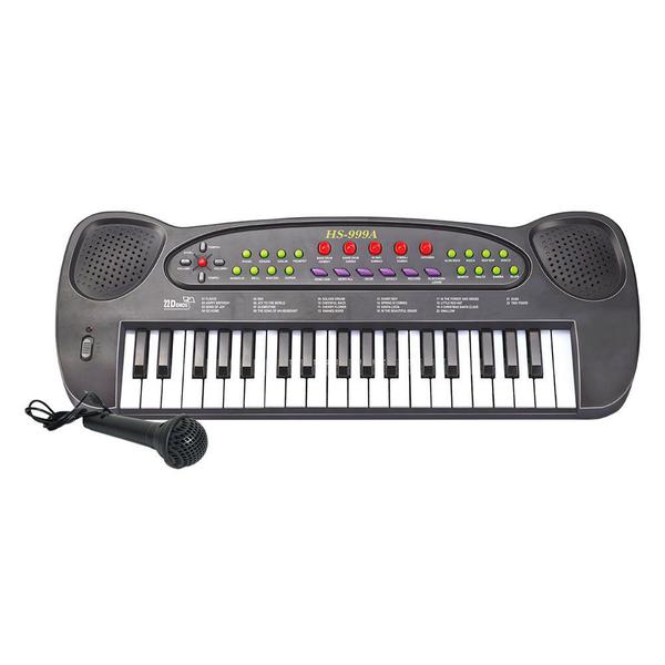 Teclado com Microfone Brinquedo Infantil Piano Musical HS-999 Educativo DM Toys DMT5386
