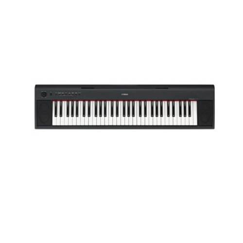 Teclado Digital Port-Til Yamaha Np11 de 61 Teclas Sensitivas com Formato de Piano 10 Sons Preto