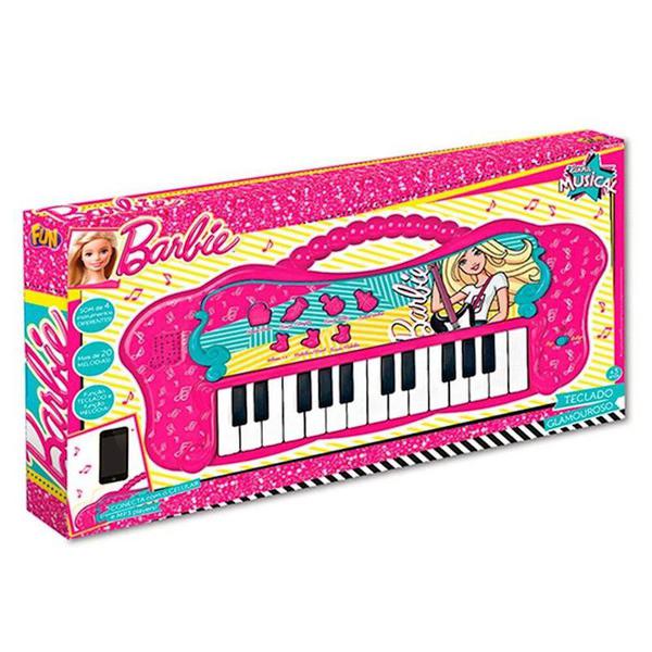 Teclado Fabuloso Barbie com Funcao Mp3 Player 80071 Fun