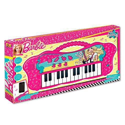 Teclado Fabuloso com Funçao MP3 Player Barbie Fun