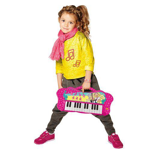 Teclado Infantil Barbie Fabuloso Eletrônico 8007-1 - Fun