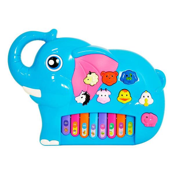 Teclado Infantil Musical de Brinquedo Elefante Dm Toys