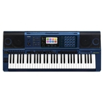 Teclado Musical Arranjador Casio Mz X500 Azul 61 Teclas - Midi/usb - Tela Touch - 16 Pads + Fonte +