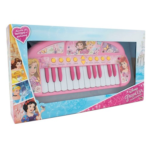 Teclado Musical Brinquedo Infantil Princesas - Ritmos Toyng