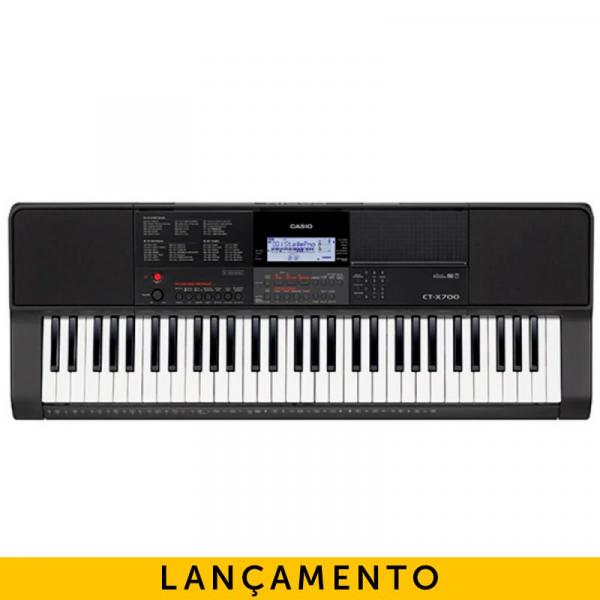 Teclado Musical Casio CT-X700 Bivolt Preto com 61 Teclas e Porta Partitura
