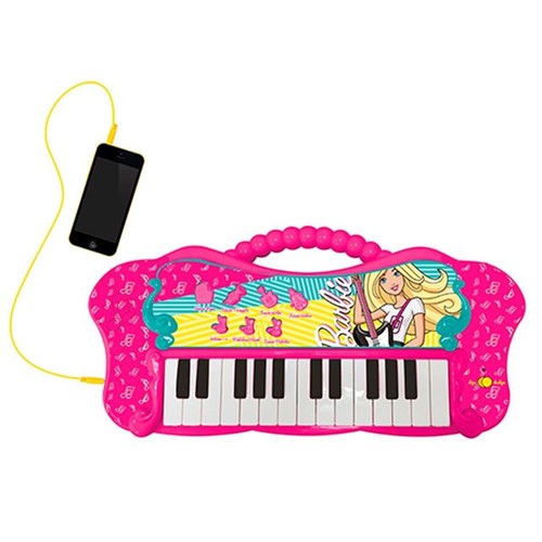 Teclado Musical Fabuloso Barbie com Função MP3 Fun Rosa