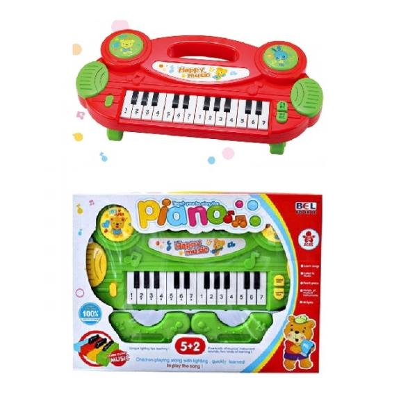 Teclado Musical Infantil Piano Musical com Luz Multi Funções Brinquedo Educativo - Faça Resolva