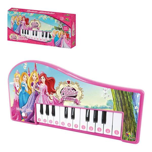 Teclado Musical Infantil Princesas Piano com Musica e Som para Meninas - Art Brink
