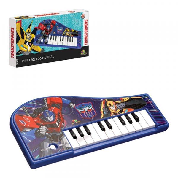Teclado Musical Infantil Transformers Piano com Musica e Som - Art Brink