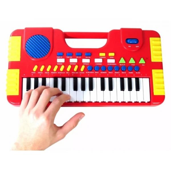 Teclado Piano Brinquedo Infantil Musical Função Gravador com 32 Teclas e 8 Sons - Gimp