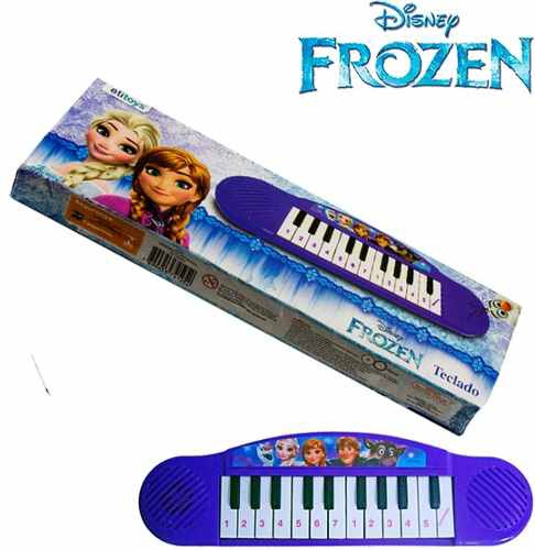 Teclado Piano Musical Infantil a Pilha Frozen na Caixa - Etitoys