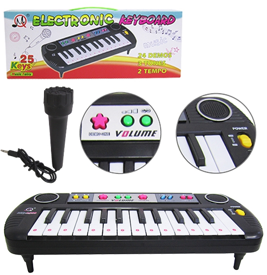 Teclado Piano Musical Infantil com Microfone Eletronic Keybo - Barcelona