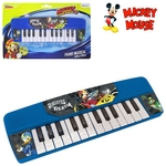 Teclado Piano Musical Infantil Mickey A Pilha 28X9,5Cm Na Cartela