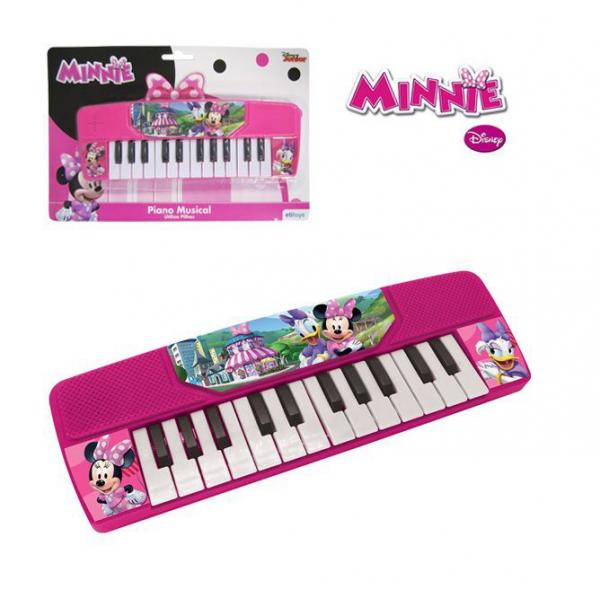 Teclado Piano Musical Infantil Minnie 24 Teclas - Etitoys