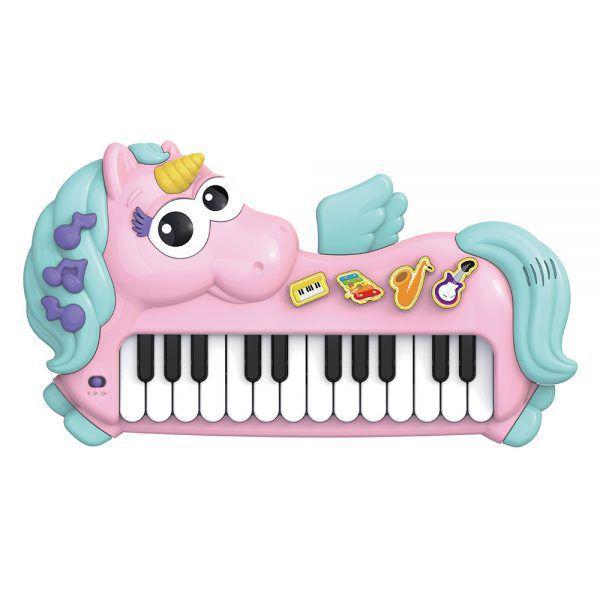 Teclado Piano Unicórnio Brinquedo Musical Infantil - Guta Guti