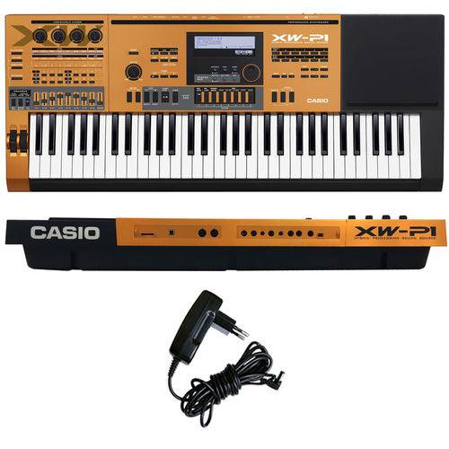 Teclado Sintetizador Casio XW-P1 61 Teclas com Fonte - Limited Edition Orange