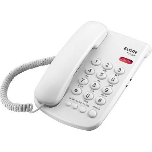 Telefone com Fio Tcf 2000 B - Chave de Bloqueio - Indicação Luminosa de Chamada - Cor Branco