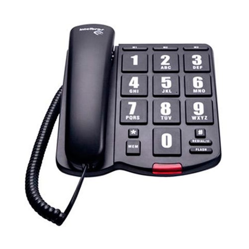 Telefone com Fio Tok Fácil Intelbras 4000034 Preto