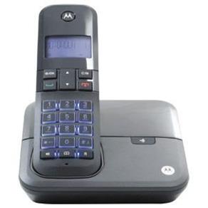 Telefone Digital Sem Fio MOTO4000 Motorola com Identificador de Chamadas, VIVA-VOZ, Visor e Teclado Iluminados - Preto