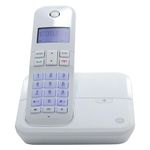 Telefone Digital Sem Fio Motorola Moto 4000w com Identificador de Chamadas, Viva Voz - Branco