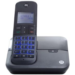 Telefone Digital Sem Fio Motorola MOTO6000 com Identificador de Chamadas, Viva-voz, Visor e Teclado Iluminados - Preto